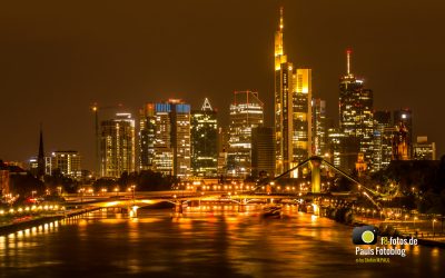Frankfurt am Main im September in der Nacht